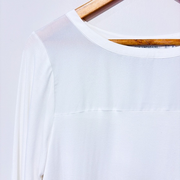 SIMONS White long sleeve t-shirt - Picture 3 of 9